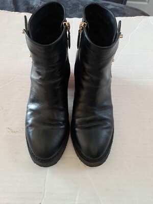 シャネル ターンロックブーツ 38.5 CHANEL】シャネル『ココマーク ターンロック ショートブーツ