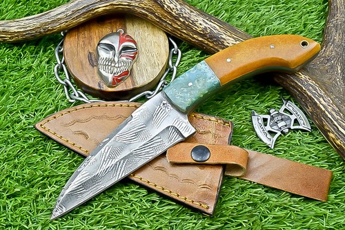 HANDMADE J2 STEEL BLADE KNIFE ,CAMPING knife, HUNTING KNIFE W/SHEATH SN-2797 - Picture 2 of 9