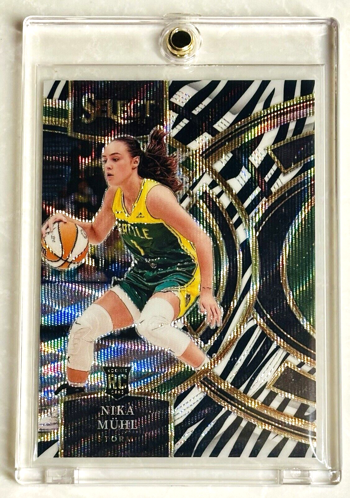 NIKA MUHL RC 2024 PANINI SELECT WNBA #162 PREMIER ZEBRA SSP CASE HIT ROOKIE 🔥🔥