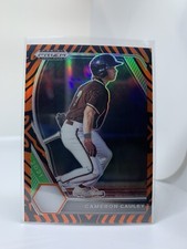 Cameron Cauley 2021 Prizm Draft Picks 8/99 Tiger Stripes Prizm #73 Texas Rangers