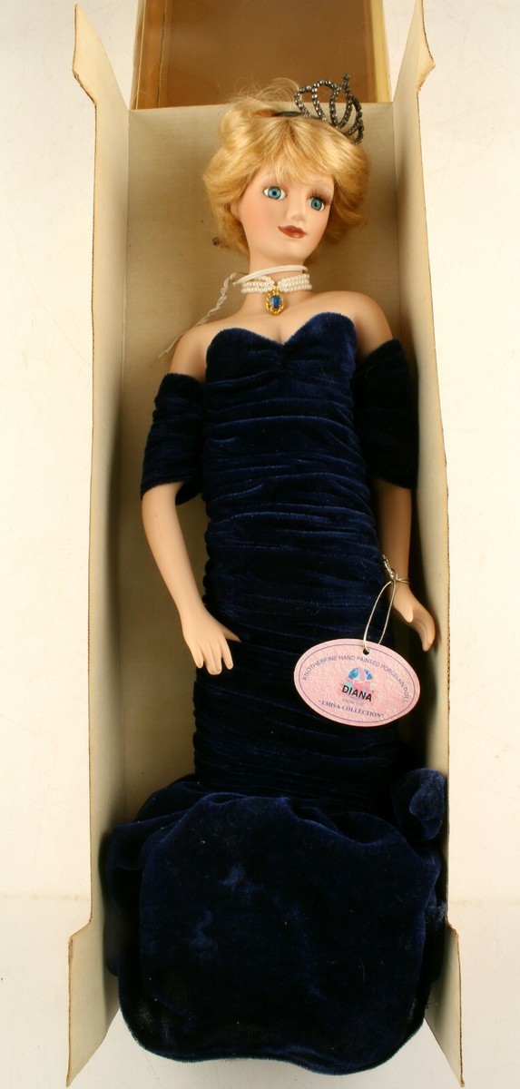 princess diana porcelain doll blue dress value Amazon.com: Diana, Princess of Wales Porcelain Portrait Doll~Dazzling Blue Chiffon Gown : Home & Kitchen