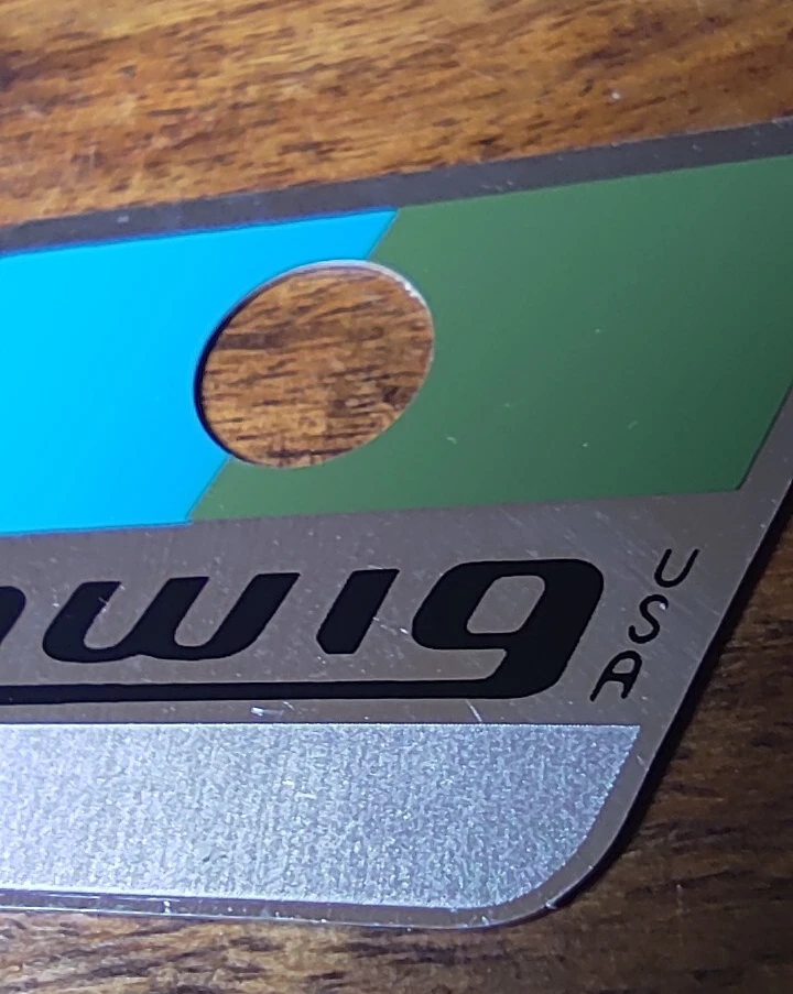 badge Ludwig 70’s Blue & Olive Drum Badge / Repro - Photo 2/2