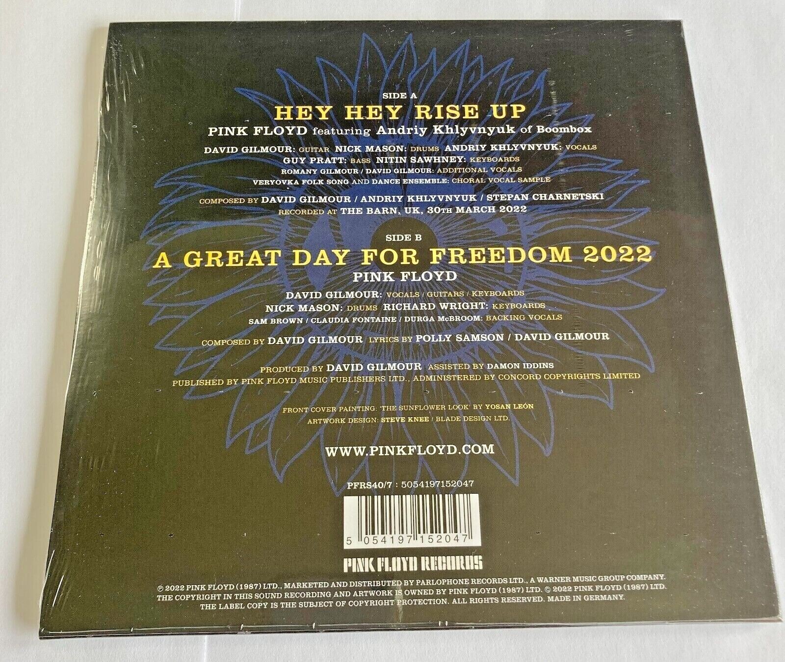 Pink Floyd feat Andriy Khlyvnyuk Of Boombox Hey Hey Rise Up 7" Vinyl