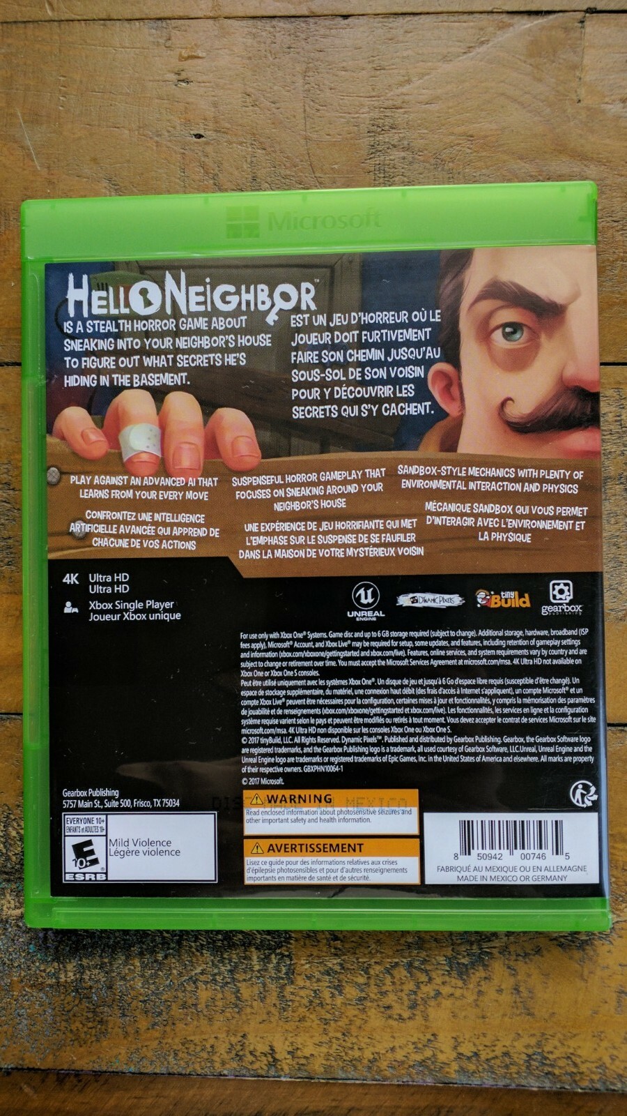 LIKE NEW ✹ Hello Neighbor ✹ Xbox One Series X Game ✹ COMPLETE