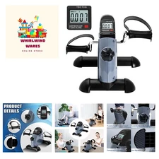 Under Desk Bike Pedal Exerciser Portable Foot Cycle Arm & Leg Peddler Machine...