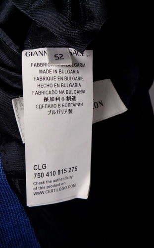 Authentic Gianni Versace Blue Pin Check Nailhead Tweed Sport Coat US 42 R New - Picture 16 of 16