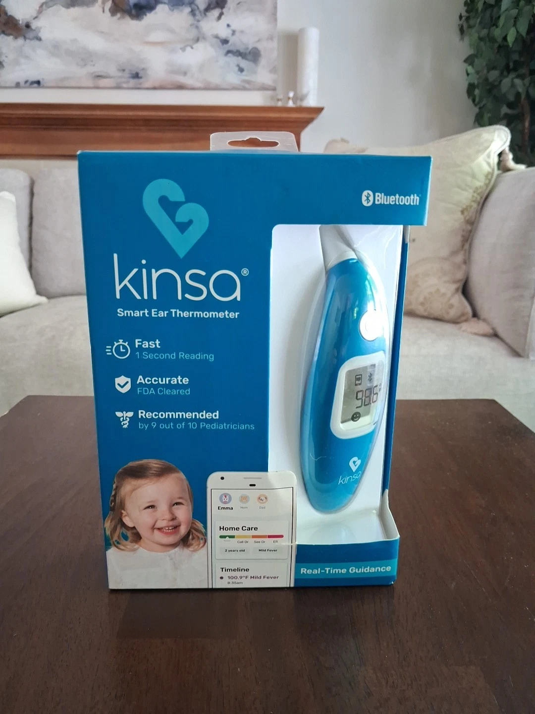 Kinsa KET-005 Smart Ear Bluetooth Thermometer NEW SEALED BOX ! FREE SHIPPING!
Opens in a new window