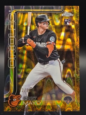 2025 Topps Gilded Coby Mayo RC #12/25 Baltimore Orioles