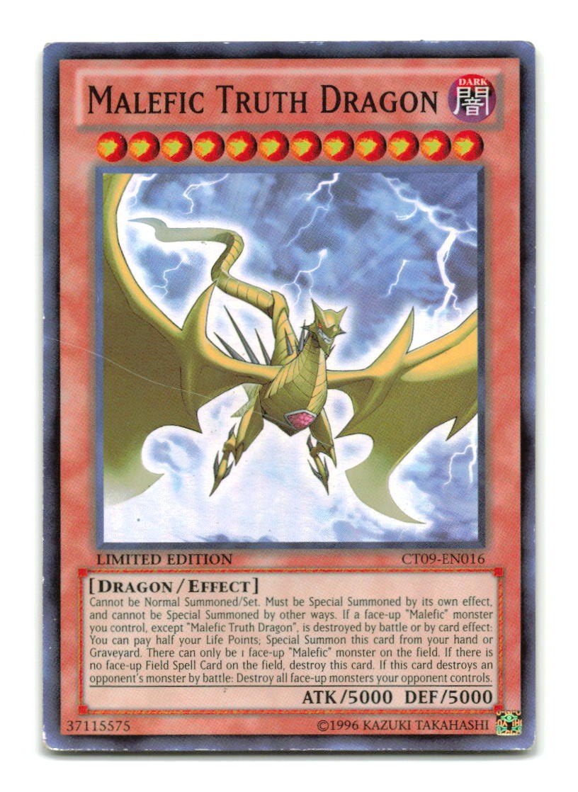 Malefic Truth Dragon CT09-EN016 YuGiOh Collectible Tins 2012 trading card — raw and PSA graded price guide