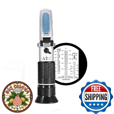 V·RESOURCING Hand-Held Antifreeze Refractometer Car Coolant Tester Glycol Ethyle