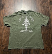Vintage Golds Gym Shirt Mens 2XL Forest Green Venice California Bodybuilding