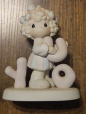 Precious Moments 1989 - I'll Never Stop Loving You 521418 Enesco Figurine Girl