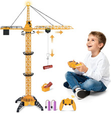 Gru a Torre Telecomandata, 128 Cm 2,4 Hz Grue Radiocomandata Filoguidata 6 Canal