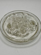 Clear Glass 11 Hole Flower Frog - Vintage - As Is - 3.5 Wide
