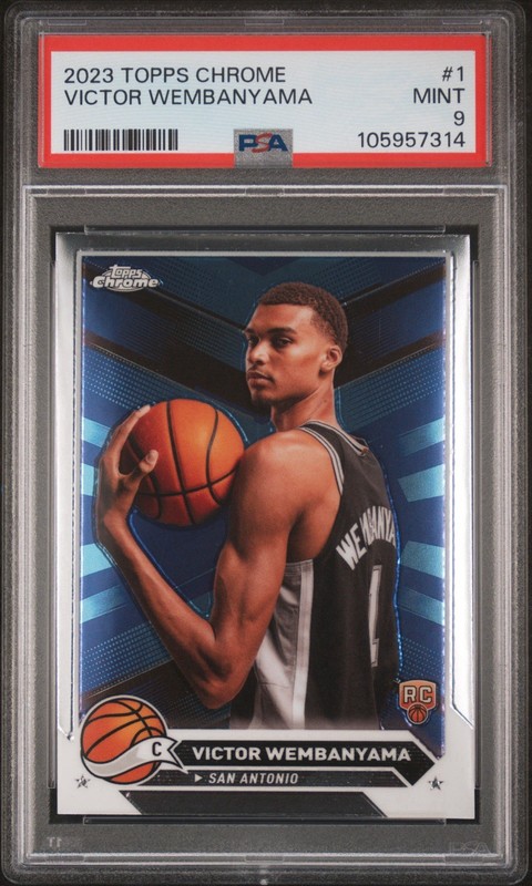 PSA 2023-24 Topps Chrome Basketball Victor Wembanyama Rookie RC #1 🔥🦄