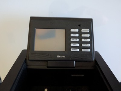 Extron TLP 350CV touch panel with power supply.