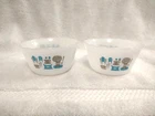 Set of 2 Vintage Anchor Hocking Fire King Blue Heaven Custard Cups
