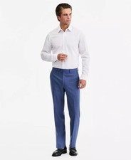 Michael Kors Mens Classic fit Wool Dress Pants 30 / 30 Blue Plaid