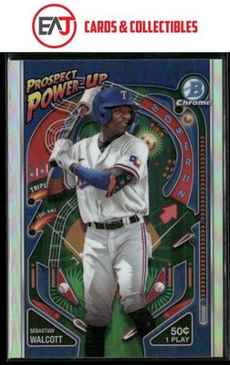 Sebastian Walcott 2024 Bowman Prospect Power-Up #PP-20 Texas Rangers