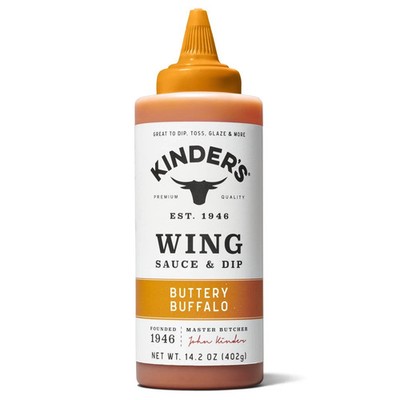 Pack of 3 Kinder's Buttery Buffalo Wing Sauce and Dip, 14.2 oz Squeeze Bottle