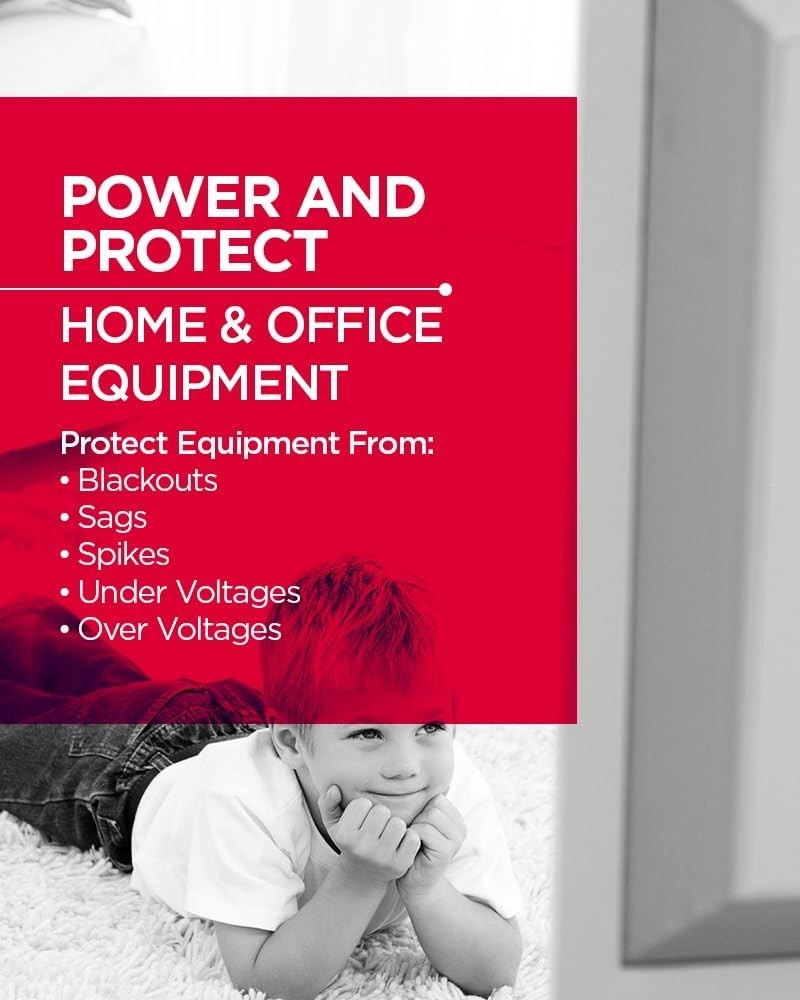 Standby UPS Battery Backup, 550VA/330W, 8 Outlets, Compact, UL Certified