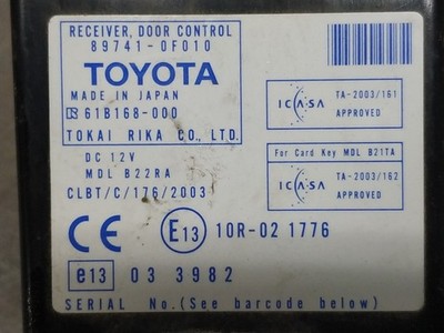 897410F010 elektronikmodul TOYOTA COROLLA VERSO R1 2.2 D-4D LUNA 2005 448814
