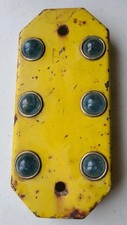 Vintage Industrial Road Marble Reflector Libby Yellow