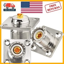 3pcs SO-239 UHF Female Chassis Mount Connector for Antennas and RF Applications