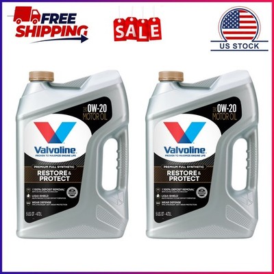 2 Pack, Valvoline Restore & Protect Full Synthetic 0W-20 Motor Oil 5 QT