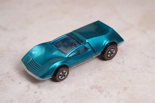 Restored Hot Wheels Redline - HK Tri-Baby in Aqua Spectra-flame!! - Free Ship!!