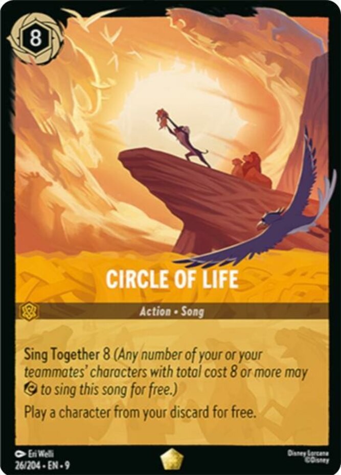 1x Circle of Life - 26/204 - Legendary - Cold Foil NM-Mint Disney Lorcana: Fable