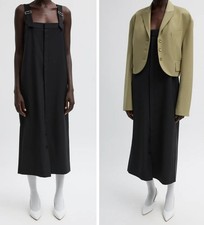 NWT Tibi $695 Tropical Wool Convertible Overall Skirt Dress 2
