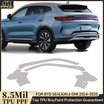 For BYD Sealion 6 DM-i 2023-UP Rear Side Precut Paint Protection Film Clear TPU
