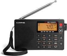 Portable Travel Radio AM FM Shortwave NOAA Weather + Alert VHF Aviation Band US