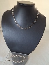 Silberkette Set Kette 65cm Armband 20cm Goldschmiede Handarbeit Vintage