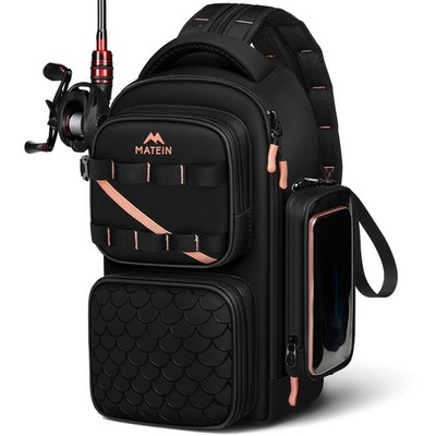 Fishing Sling Bag Waterproof Lightweight Rod Holder Phone Pouch MATEIN Womens