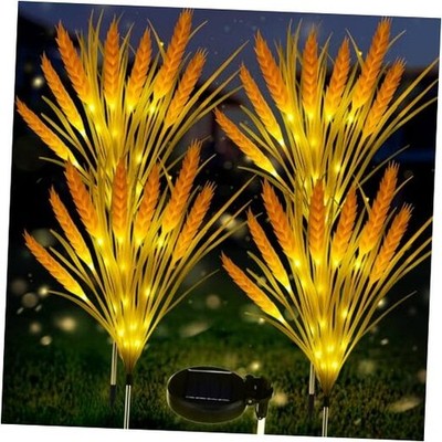 4 Pcs Fall Solar Lights Outdoor Decorative Garden Stake Autumn Flowers Yard 