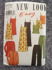 NEW LOOK 6753 LADIES EASY SUMMER DRESS-TOP-JACKET & PANTS PATTERN 6-16 FF