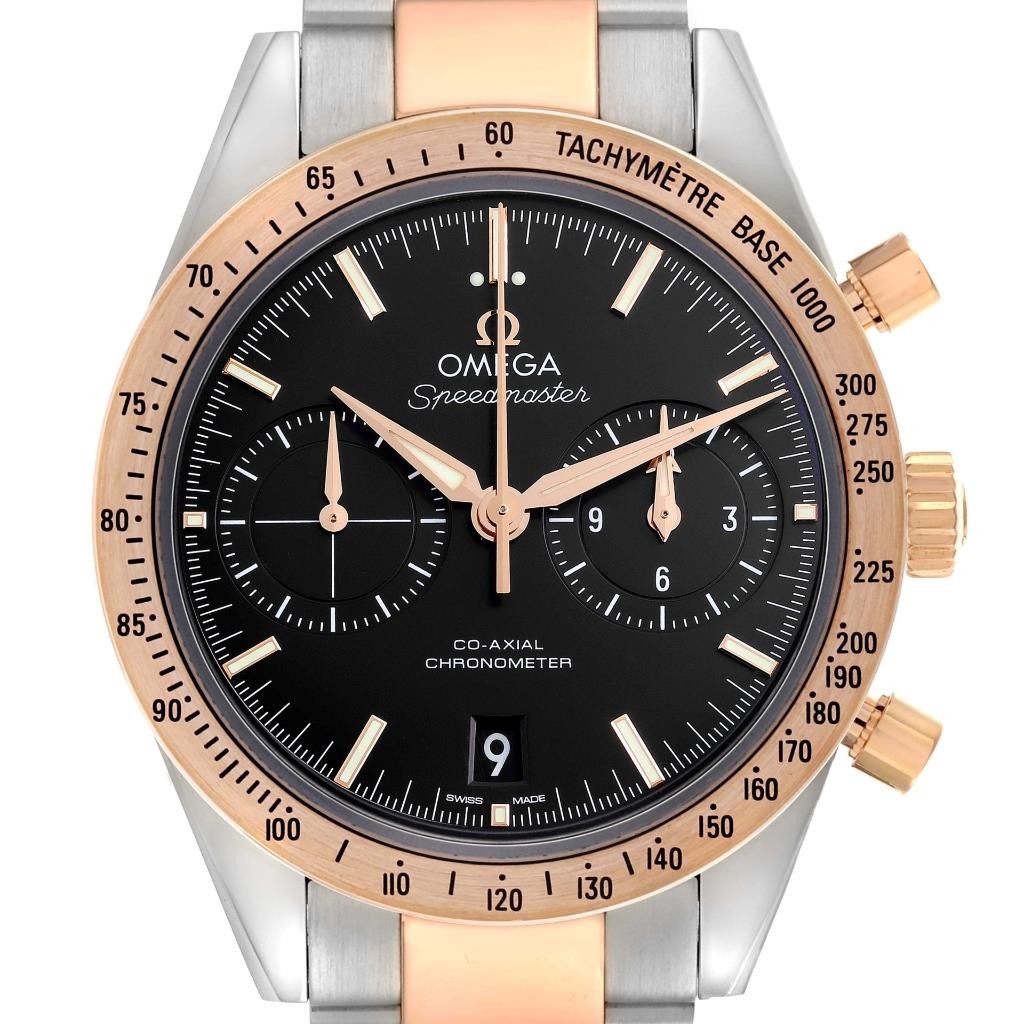 Omega Speedmaster 57 Steel Rose Gold Men's Watch 331.20.42.51.01.002 with Box & Papers