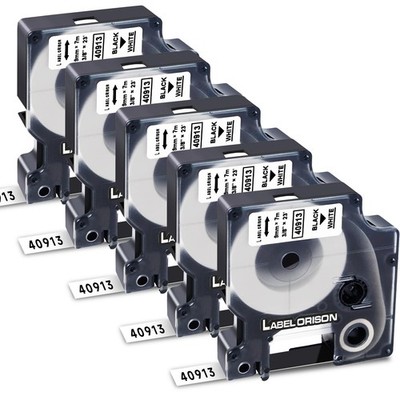 Replacement DYMO D1 Label Tape 40913 41913 for Dymo Label Maker Refills, Blac...