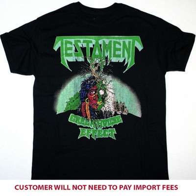 New GREENHOUSE EFFECT Testament Band Black S-5XL Shirt VK025