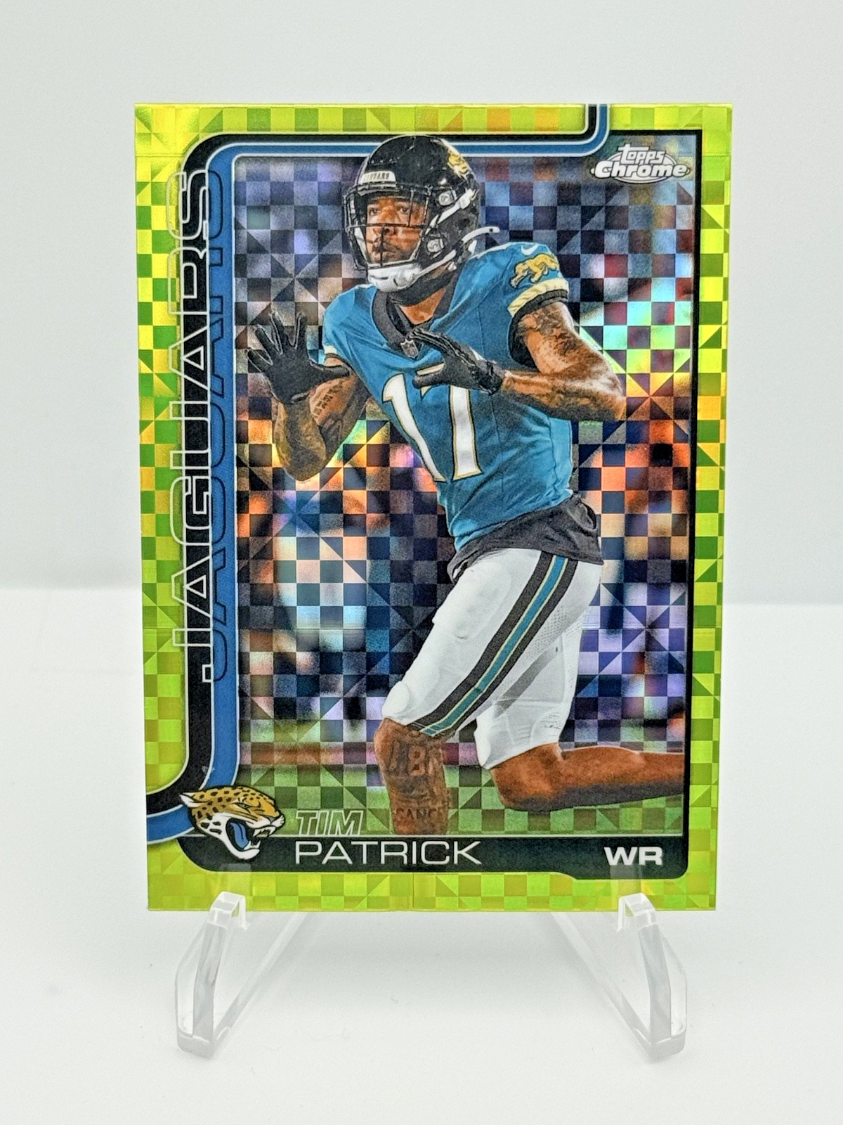 2025 Topps Chrome - Tim Patrick #96 Lime Green X-Fractor