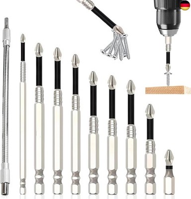 10 Stück Precision Screwdriver Set, High-Magnetic Screwdriver Drill Bit Set mit 