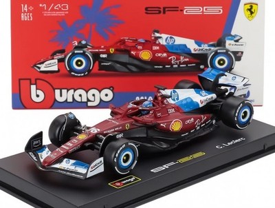 36852-16 - MIAMI Burago Maßstab 1:43 Ferrari F1 SF-25 #16 Miami GP Charles Leclerc