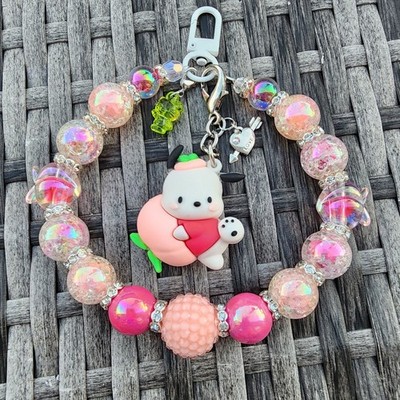 Keychain, Phone Charm, Bag Charm, Purse Charm, Bag Clip -Sanrio Peachy Pochacco