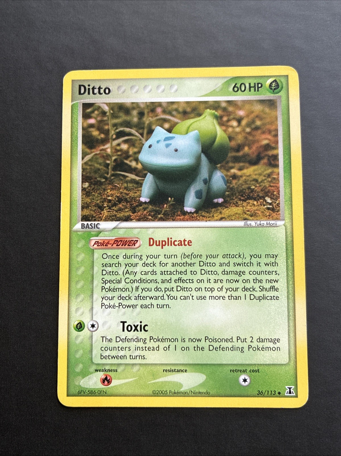 Pokémon TCG Bulbasaur Ditto EX Card Delta Species 36/113 Uncommon Yuka Morii LP