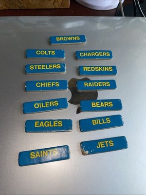 Tudor Electric Football Model 510 Scoreboard  Team Name Tabs  Blue 13 Teams