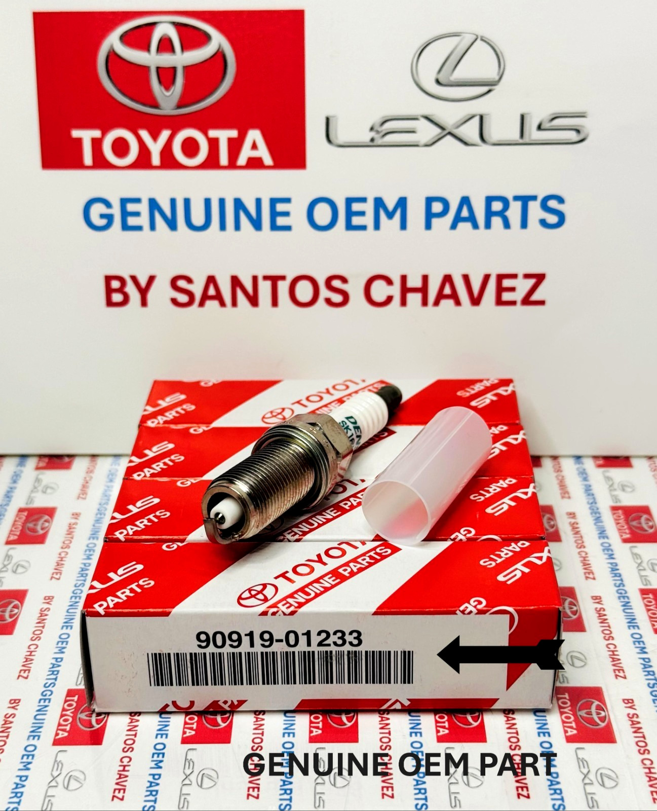 Toyota  Scion  4.0L Spark Plugs Set of 4 GENUINE OEM PART 90919-01233