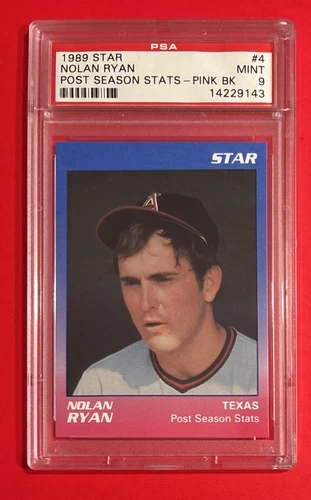 1989 Star Nolan Ryan #4 PSA 9 Post Season Stats California Angels Vtg Card HOF