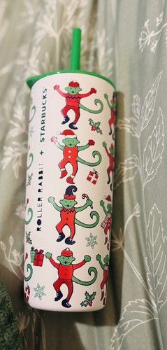 STARBUCKS 2025 CHRISTMAS 24fl ROLLER RABBIT *NEW * IN HAND READY TO ...
